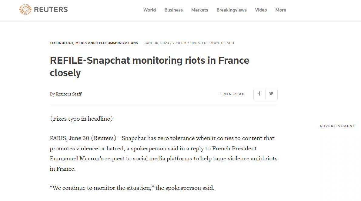 فرانسه برای مقابله با اعتراض و آشوب مجازی چه کرد؟