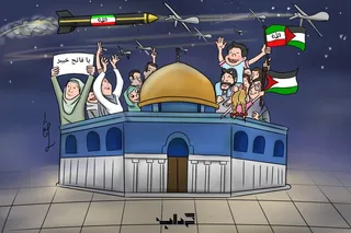 موشک‌های ایرانی زائران مسجد الاقصی | میز کاریکاتور
