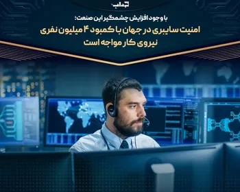 امنیت سایبری در جهان با کمبود ۴ میلیون نفری نیروی کار مواجه است