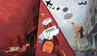 در حاشیه شیوه عجیب کمک‌رسانی هوایی به غزه | میز کاریکاتور